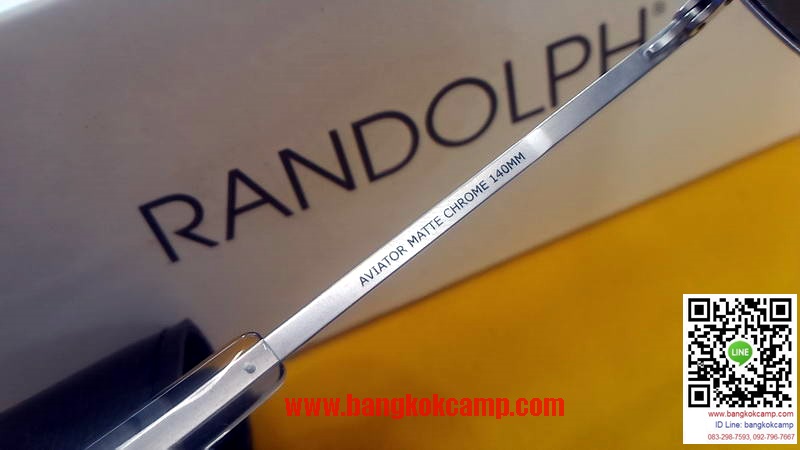 แว่น RANDOLPH...Randolph Aviator AF54611-G Square Sunglasses, Matte Chrome,55 mm