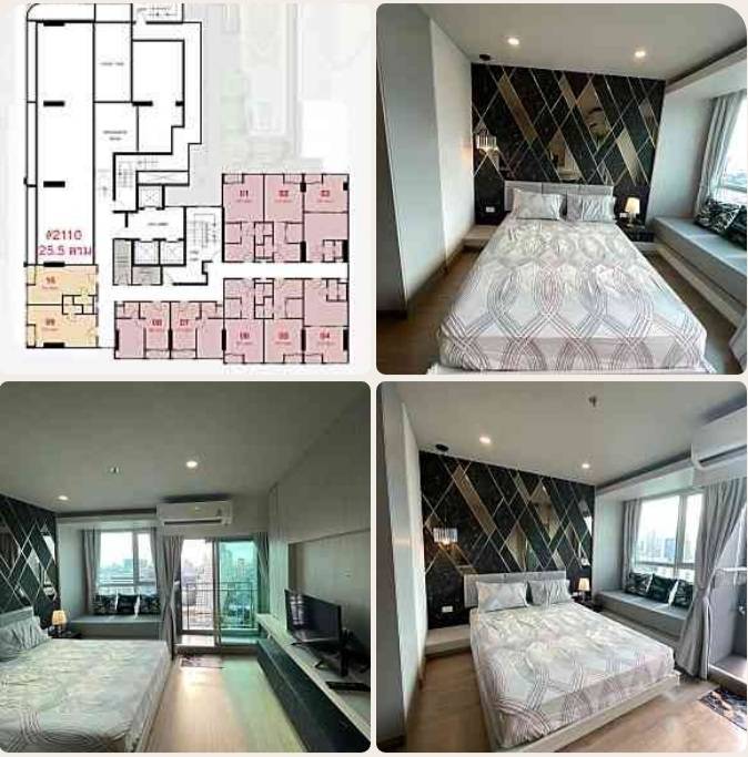 ให้เช่าคอนโด Lumpini Selected สุทธิสาร-สะพานควาย ห้องสตูดิโอ 1 ห้องน้ำ ขนาด 25.5 ตรม.