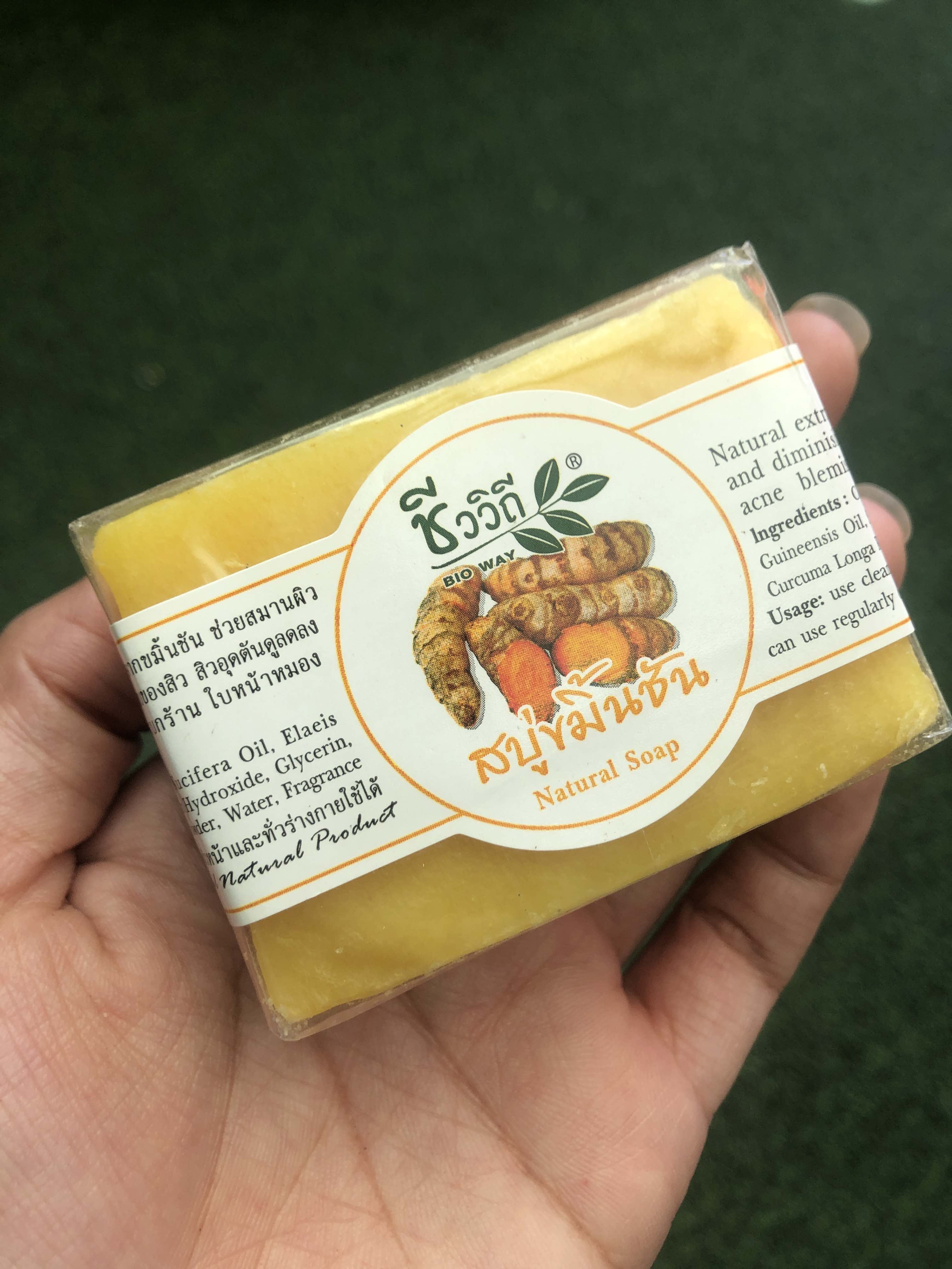 ชีววิถี สบู่ขมิ้นชัน สมานผิว สิวอักเสบ 75g. สินค้าขายดี