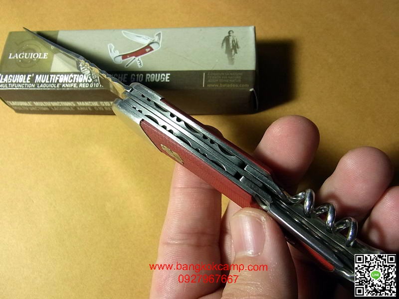 มีดพับเอนกประสงค์ มีดพับฝรั่งเศส ลากิวโอเล่ LAGUIOLE ใหม่ พร้อมกล่อง
