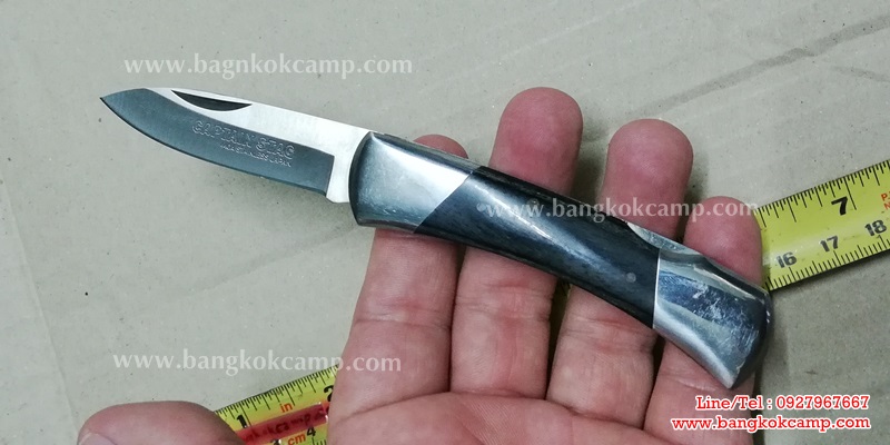มีดพับญี่ปุ่น CAPTAIN STAG 440A STAINLESS JAPAN ด้ามไม้ ใหม่เก่าเก็บ (เล็ก)