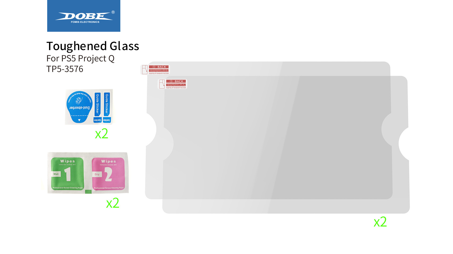 DOBE Tempered Glass Screen Protector for PlayStation Portal (2 Pack) TP5-3576