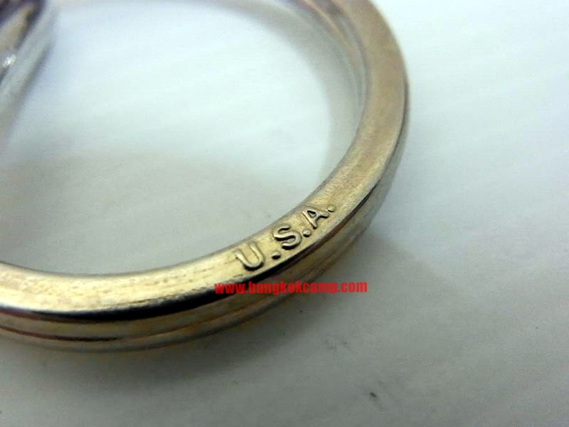 พวงกุญแจ ตะขอเกี่ยว - โลหะ สีเงิน Made in USA ใหม่เก่าเก็บ (ทำหูเกี่ยวสายสะพายกระเป๋าได้)