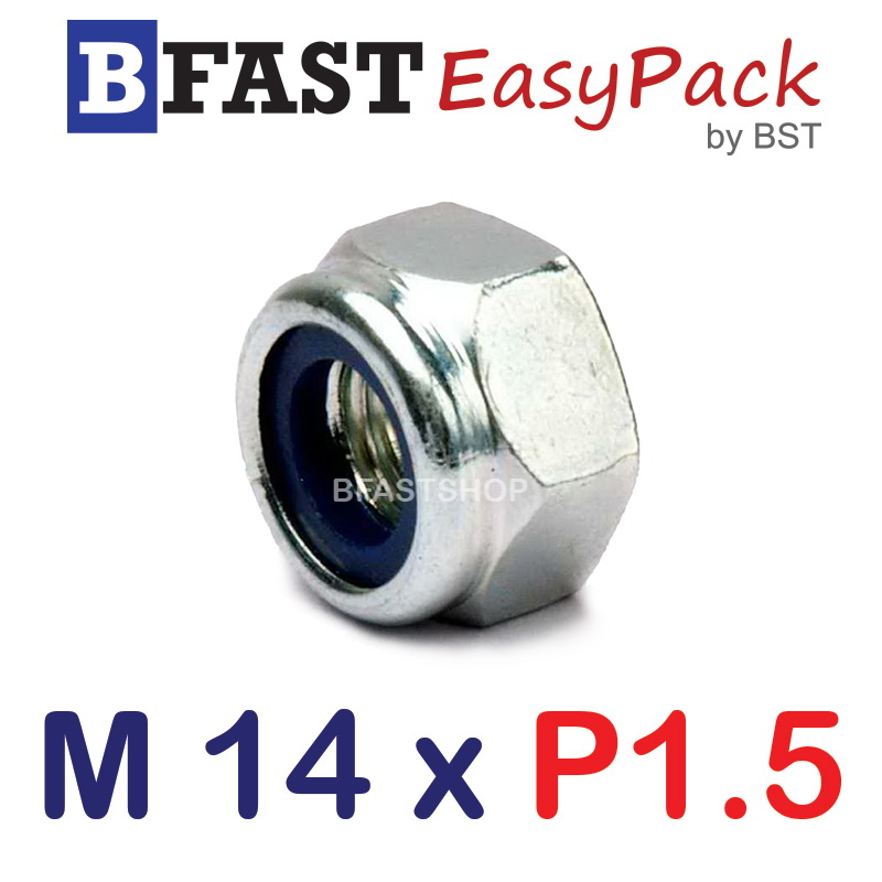 หัวน็อตล็อค M14 x P1.5 ขอบ 22 (5 ตัว/ถุง)
