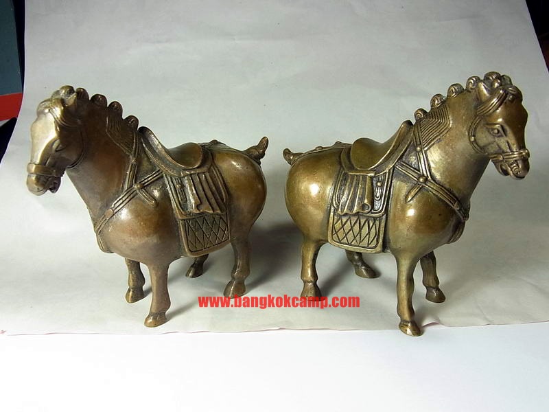 ม้าคู่ งานทองเหลือง