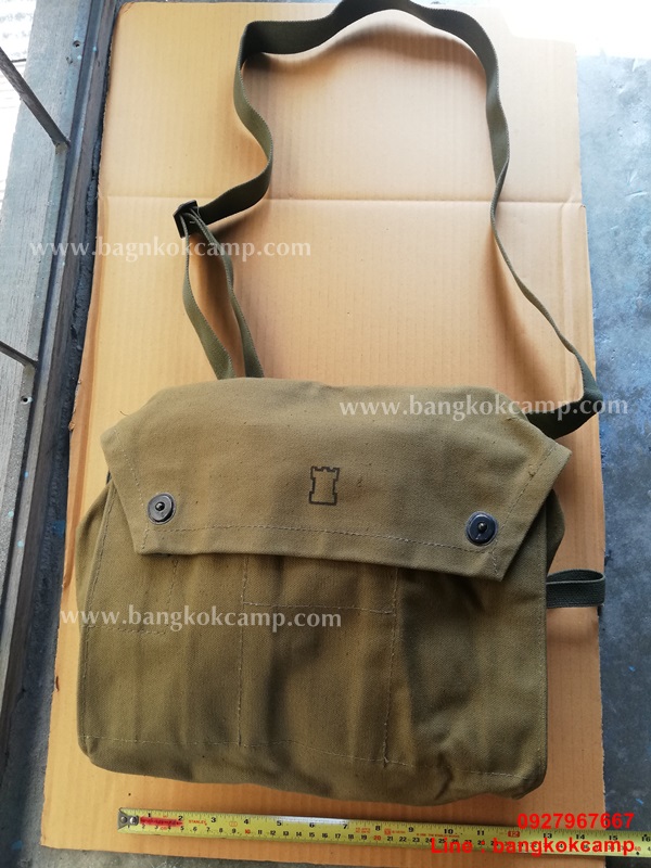 กระเป๋าทหารสวีเดน กระเป๋าสะพาย+คาดเอว ผ้าแคนวาส ของใหม่เก่าเก็บ สมบูรณ์ พร้อมใช้