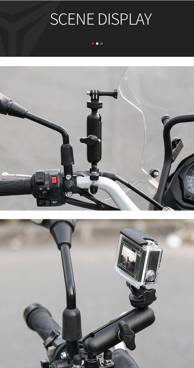 MOTOWOLF - ขาจับกล้องยึดกับกล้อง Action Cam , Gopro อื่นๆ มีแบบยึดกระจกกับแฮนบาร์