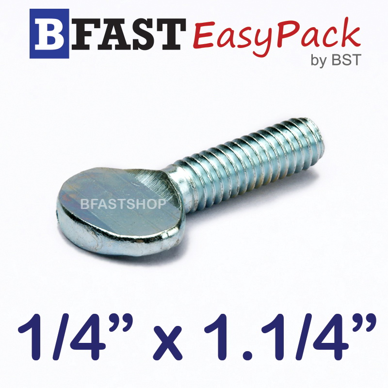 สกรูหางปลาแบน 1/4" x 1.1/4" (10 ตัว/ถุง)