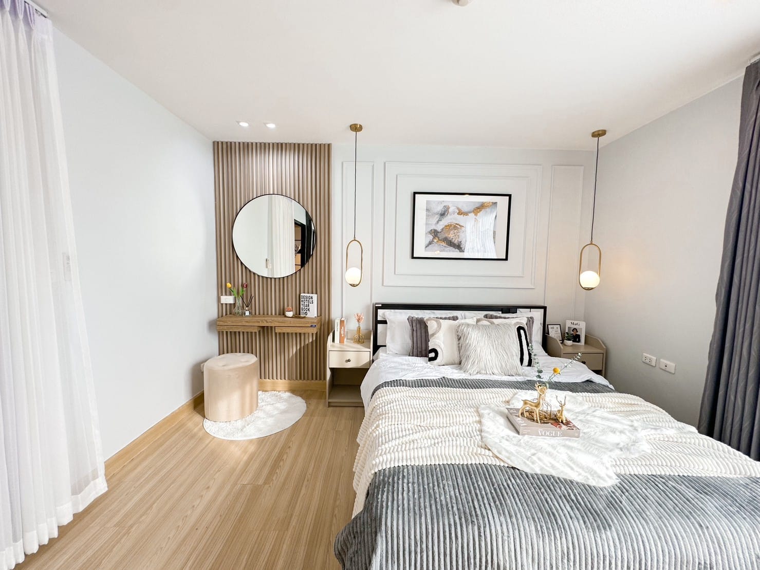 ขายคอนโด Niche Mono Bangna : เดอะ นิช โมโน บางนา 1 ห้องนอน 1 ห้องงน้ำ ขนาด 42 ชั้น 8 อาคาร ซี ห้องแต่งสงยครบตรงปก