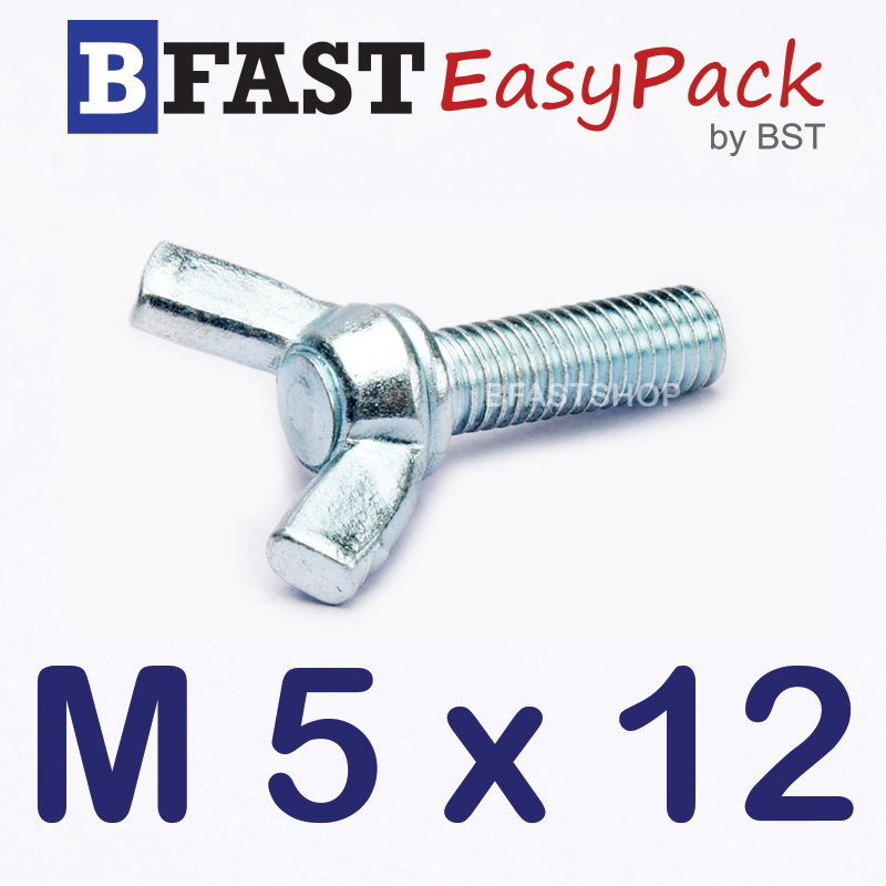 สกรูหางปลาหูกระต่าย M5 x 12 (5 ตัว/ถุง)