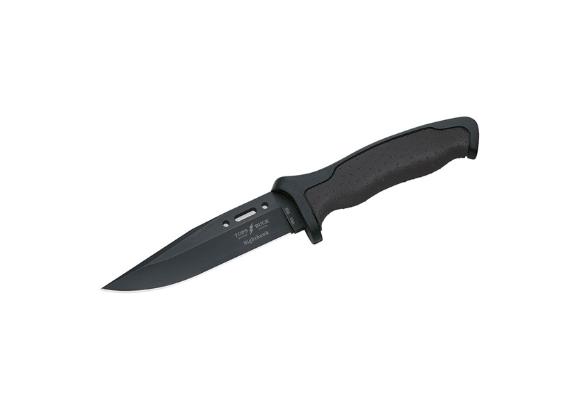 มีดใบตาย TOPS/Buck 655 Short Nighthawk Combat Knife Fixed 4-7/8" Plain Blade, Nylon Handles - 3645