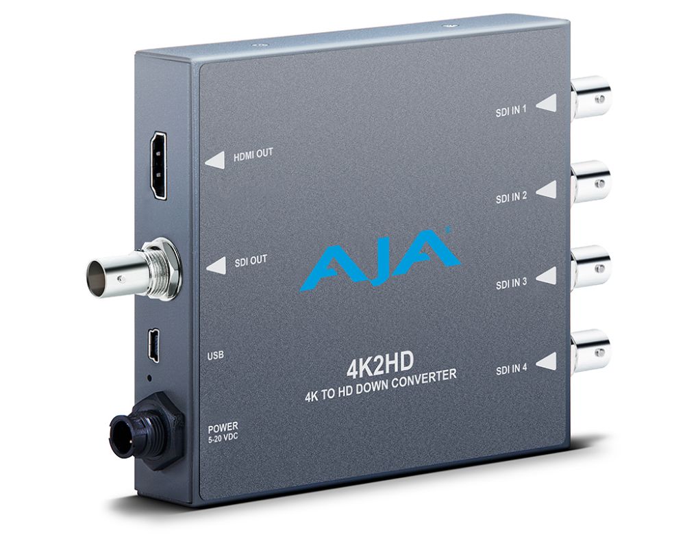AJA 4K2HD - 4K/UHD to HD-SDI and HDMI Downconverter