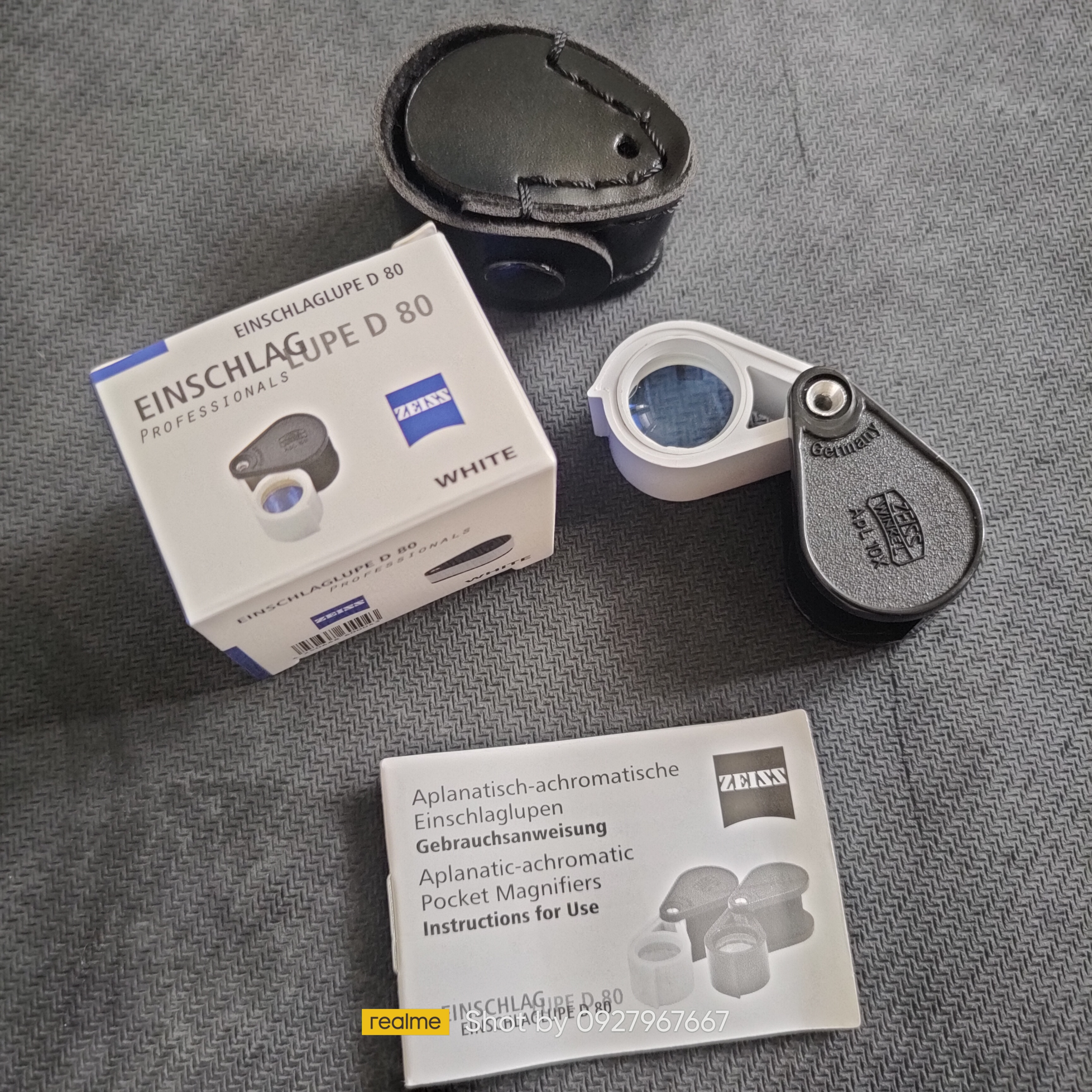 กล้องส่องพระ Zeiss D80 กำลังขยาย10X บอดี้ดำ-ขาว