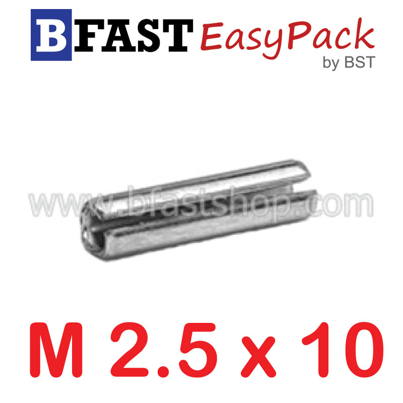 ปิ๊นตะกุดสแตนเลส SUS M2.5 x 10 (10 ตัว/ถุง)