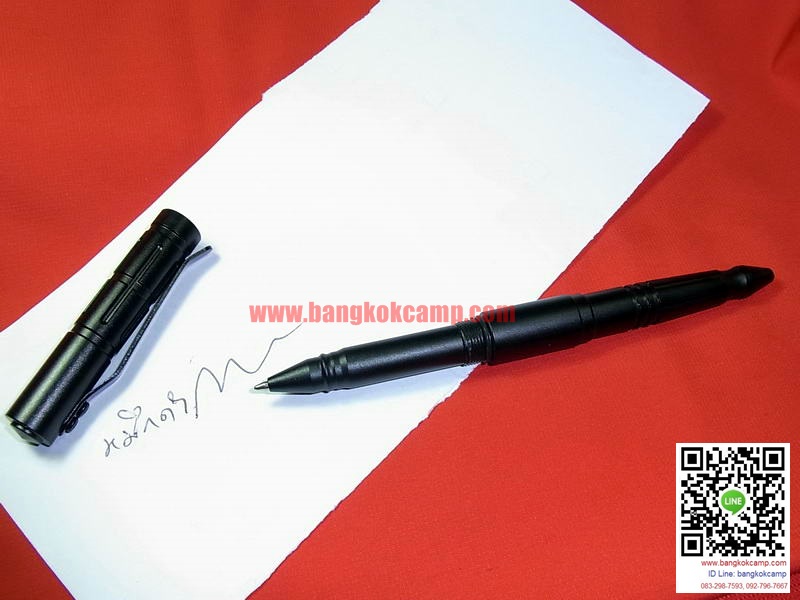 ปากกา Tactical ดำ ปลายคาร์ไบท์(กระแทกกระจกได้) ปลายคาร์ไบท์แข็งมากใช้ขูด-เขียนโลหะได้