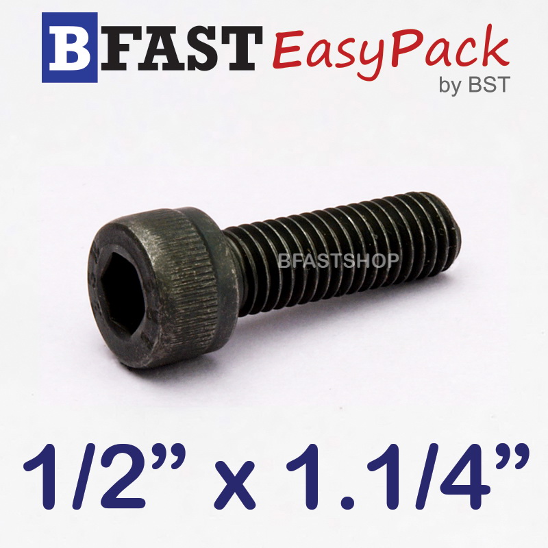 สกรูหัวจมดำ 1/2" x 1.1/4" (3 ตัว/ถุง) *เกลียวตลอด*