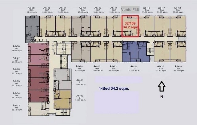 ให้เช่าคอนโด Venio Sukhumvit 10 (เวนิโอ สุขุมวิท 10) 1-Bed ระเบียงทิศเหนือ วิวเมือง
