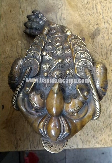 คางคกสามขาคาบเหรียญ (กิมเซียมซู) คางคก3ขาทองเหลือง