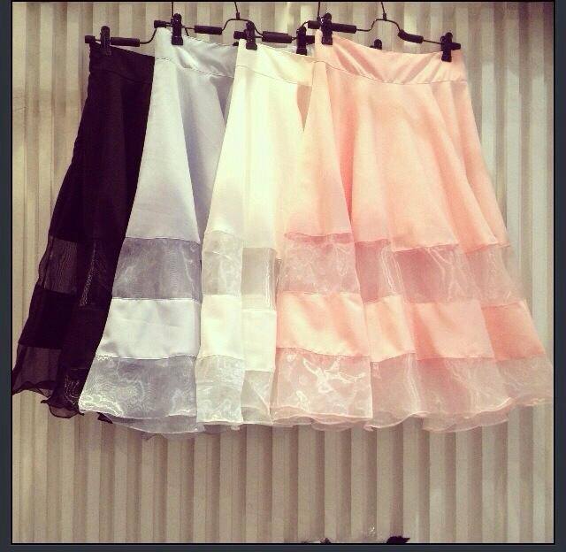Skirtpimyada กระโปรงชายตัดต่อผ้าแก้ว