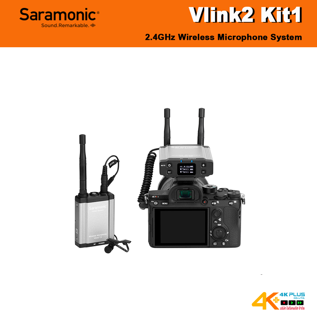 Saramonic Vlink2 Kit1 (TX+RX) 2.4 GHz Wireless Microphone System
