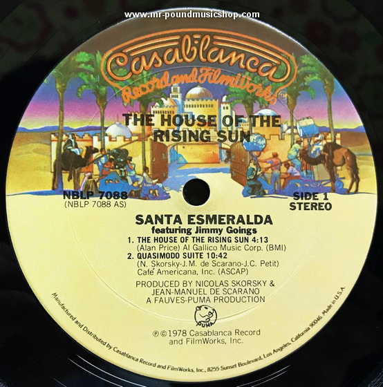 Santa Esmeralda Featuring Jimmy Goings - The House Of The Rising Sun