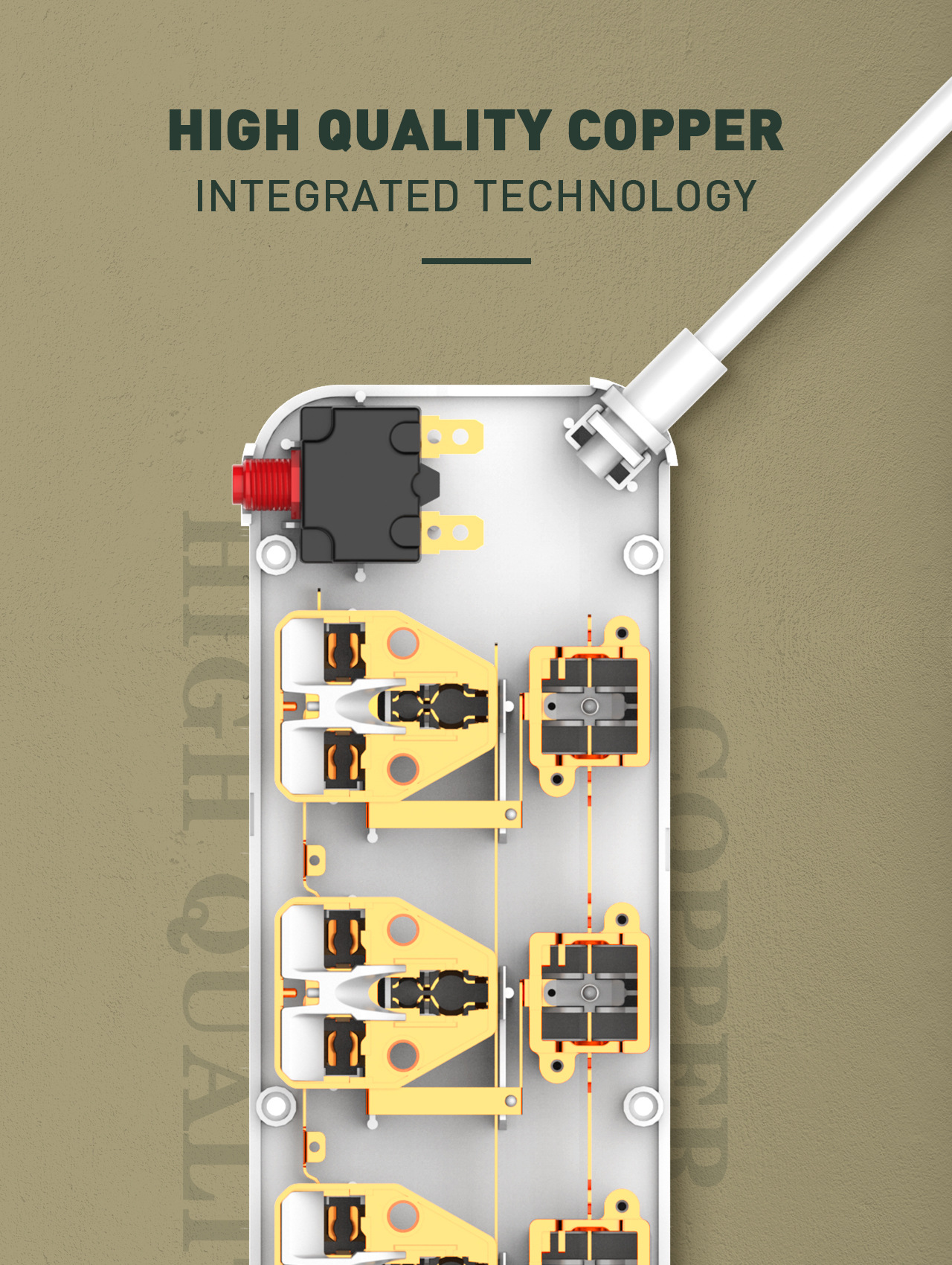 ปลั๊กไฟ รางปลั๊กไฟ ปลั๊กพ่วง LDNIO รุ่น SC4408 4 ช่อง 4 USB สาย 2 เมตร