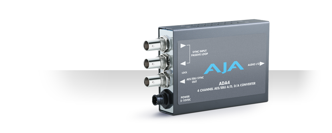 AJA ADA4 - 4-channel bi-directional audio A/D and D/A converter