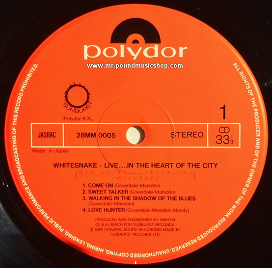 Whitesnake - Live...In The Herat Of The City