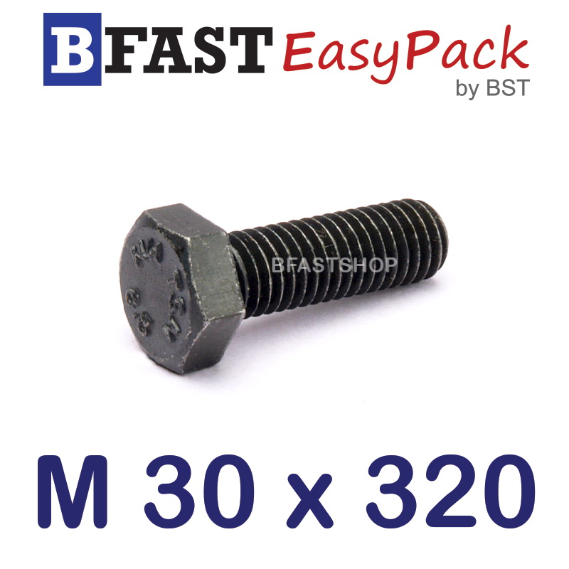 สกรูมิลดำ M30 x 320 *เกลียวครึ่ง*