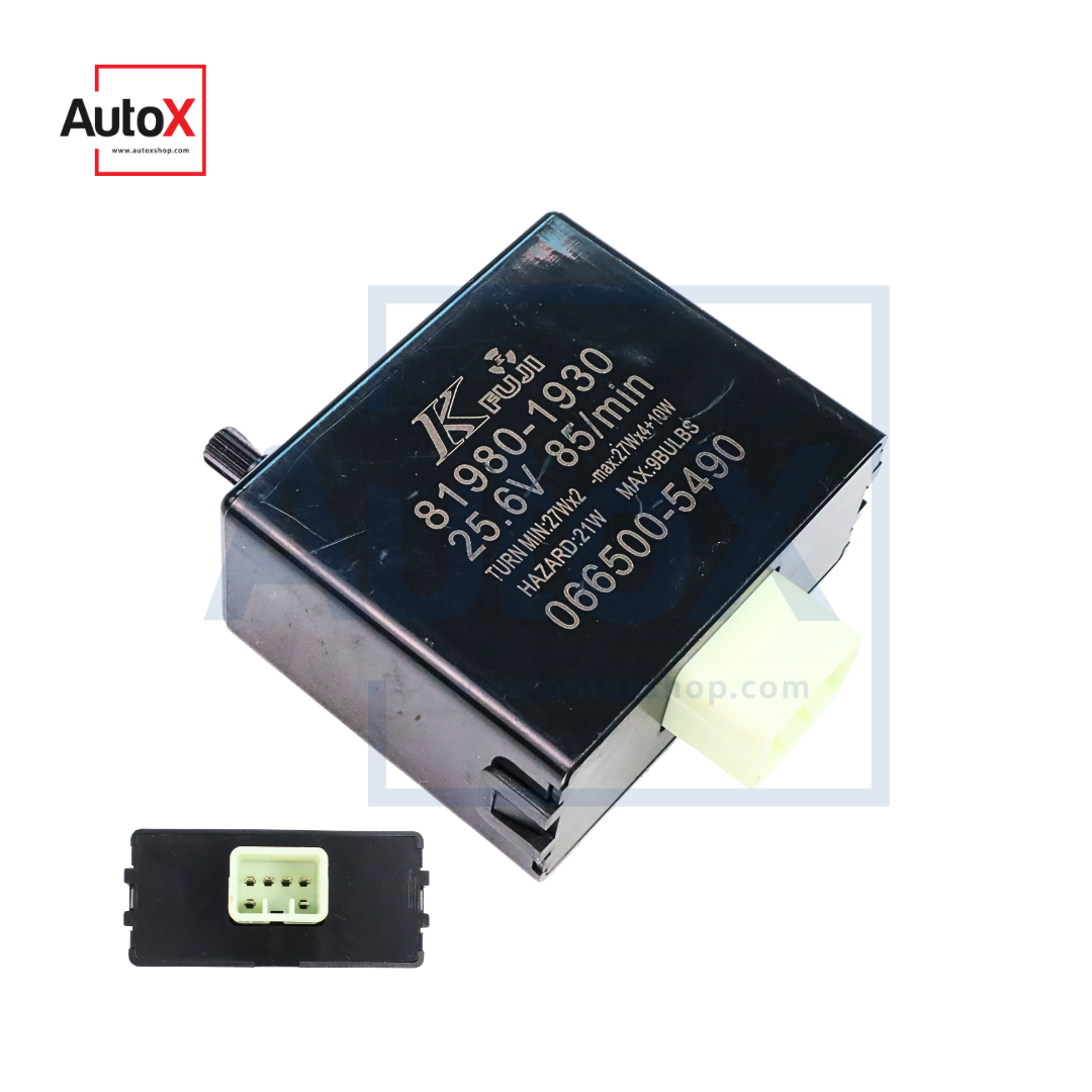 รีเลย์ไฟเลี้ยว เฟรชเชอร์ไฟเลี้ยว HINO MEGA ปลั๊ก6ขา ปรับช้าเร็วได้ 24V ยี่ห้อK-FUJI