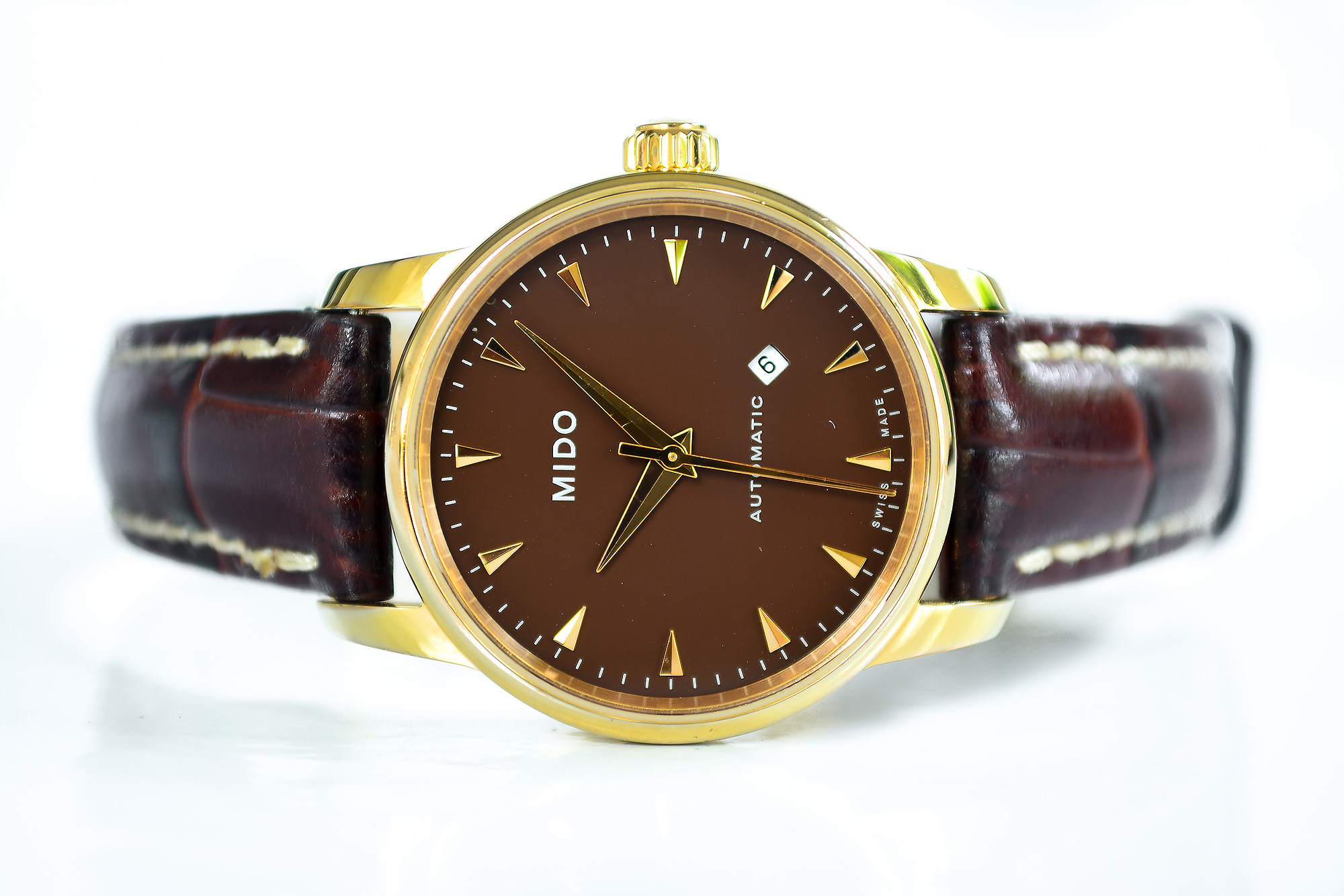 Mido Pink Gold Auto lady size สายหนัง (Sold)