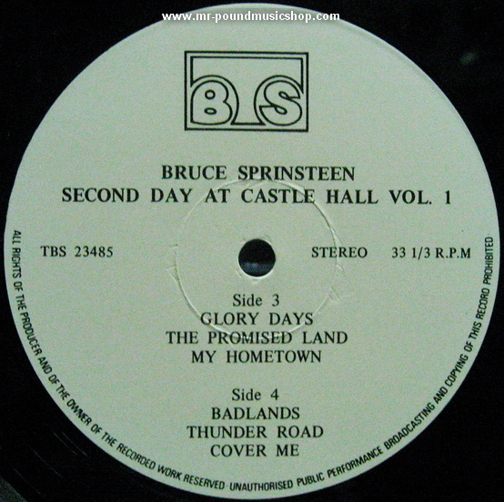 Bruce Springsteen - Second Day At Castle Hall Vol.1 & Vol.2