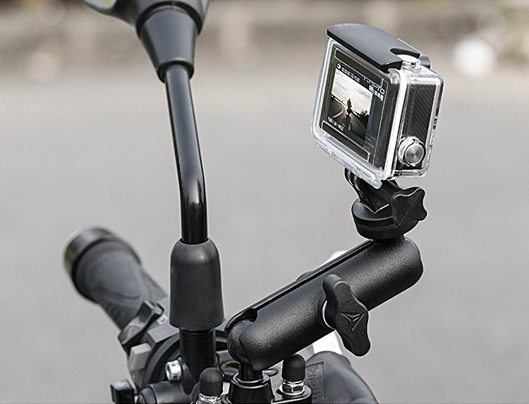 MOTOWOLF - ขาจับกล้องยึดกับกล้อง Action Cam , Gopro อื่นๆ มีแบบยึดกระจกกับแฮนบาร์