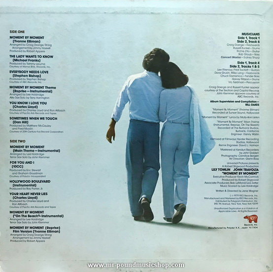 Various Artists - Moment By Moment Original Movie Soundtrack