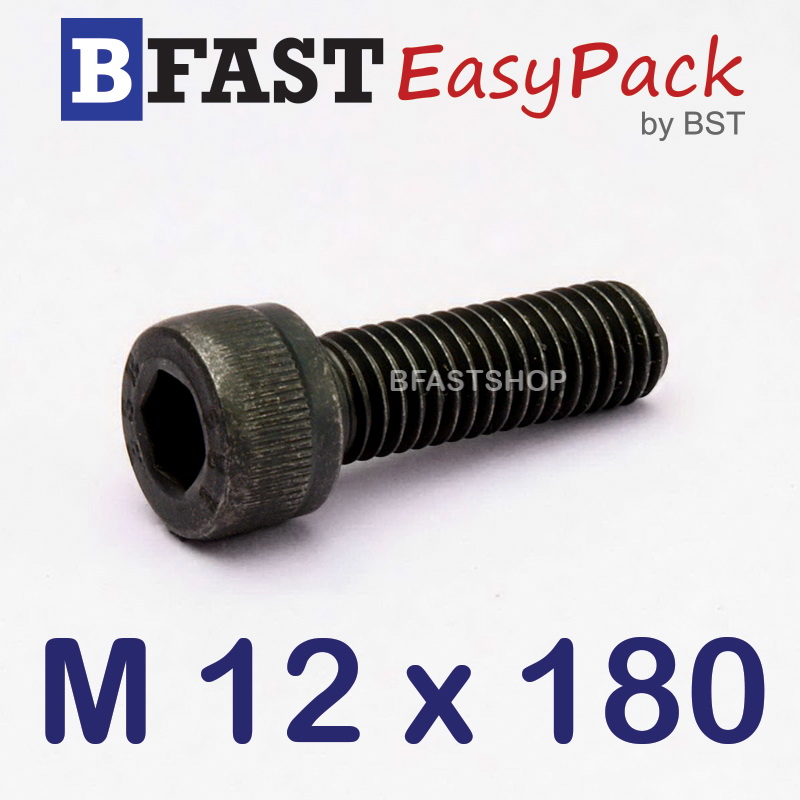สกรูหัวจมดำ M 12 x 180 *เกลียวครึ่ง*