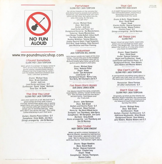 Glenn Frey - No Fun Aloud