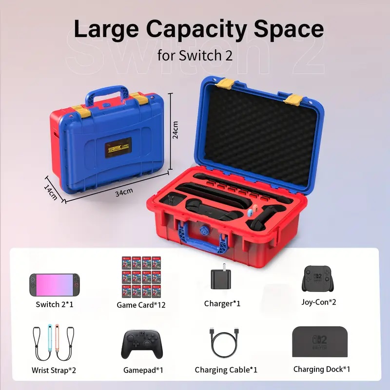 STARTRC GAMES by Devaso Hard Case Full Set for Nintendo Switch 2 (รุ่นปี 2025) กันน้ำ กันฝุ่น