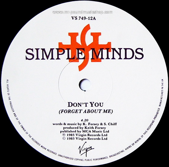 Simple Minds - Don't You (Forget About Me)