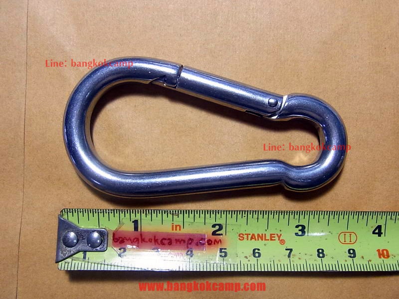 คาราบิเนอร์ Carabiners สแน็ปลิงค์ Snaplink ตะขอเกี่ยว ขนาด9มม. - สแตนเลส ใช้งานได้หลากหลาย ..แข็งแรง ทนทาน