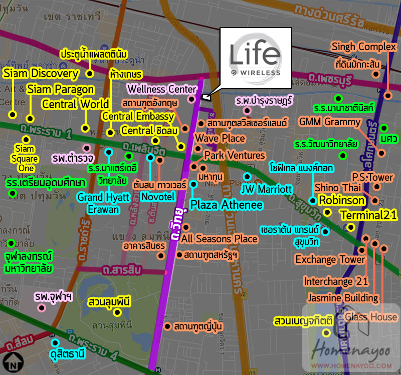 ขาย / เช่า Life One Wireless (ไลฟ์ วัน ไวร์เลส) แยกเพลินจิต ห้อง#A19B19 ห้องขนาด 28.29 ตรม. ชั้น 19 สตูดิโอ วิวสุดยอด