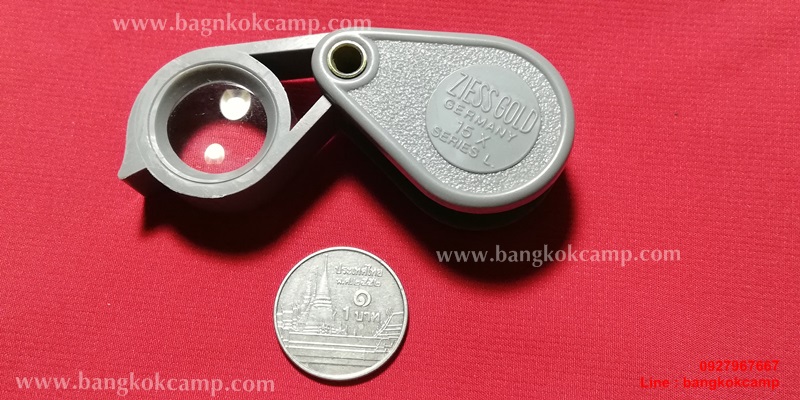 กล้องส่องพระ / จิวเวอรี่ ZIESS GOLD 15x Series L รุ่นเก่า แกนทองเหลือง ใหม่เก่าเก็บ (สีเทา-เทา)