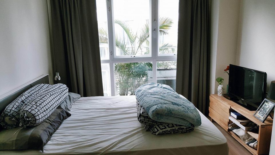 ขาย / เช่า คอนโด Garden Asoke - Rama 9 (การ์เด้น อโศก - พระราม 9) 1 ห้องนอน 1 ห้องน้ำ ตึก A 3 ชั้น 6 ห้องมุม ขนาด 45 ตรม. ติดกับบันไดหนีไฟ Fully Furnished พร้อมเครื่องใช้ไฟฟ้า