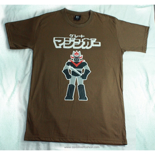 T-Shirt เสื้อยืดกันดั้ม เกรทมาชินก้า Great Mazinger (Zaku II) สุดเท่ห์ สีน้ำตาล จากร้าน GUNZU !!โปรโมชั่น Asia Street Fashion