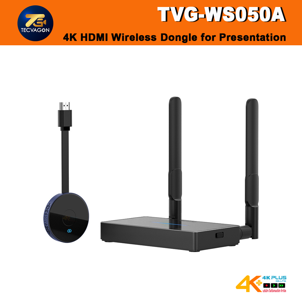 TECVAGON TVG-WS050A 4K HDMI wireless dongle for presentation from Laptop to projector