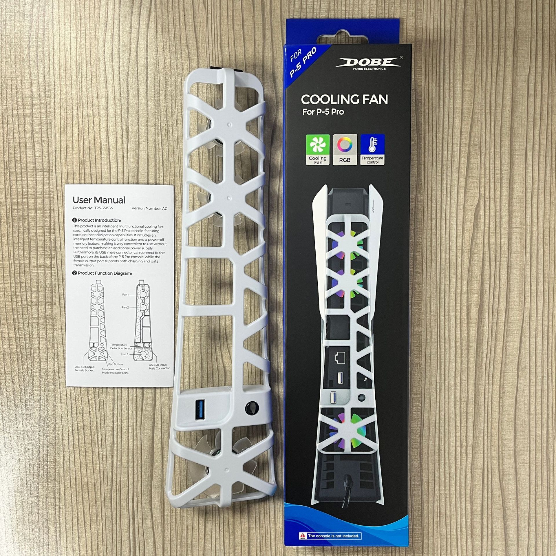 DOBE พัดลมระบายร้อนเครื่อง PS5 Pro พัดลม 3 ตัว TP5-35153