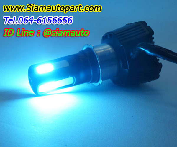 หลอดไฟหน้าLEDรถมอเตอร์ไซค์รุ่นM02H แท้ ยีห้อ RTD แสงสีไอซ์บลู 4400 LM ไดรเวอร์ AC แถมไฟหรี่T10-ชิป COB สีไอซ์บลู 1 คู่