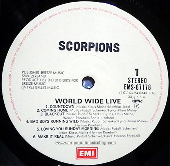 Scorpions - World Wide Live