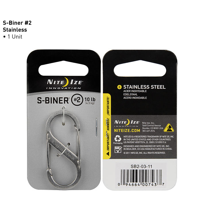 NiteIze S-BINER #2 -Stainless Steel
