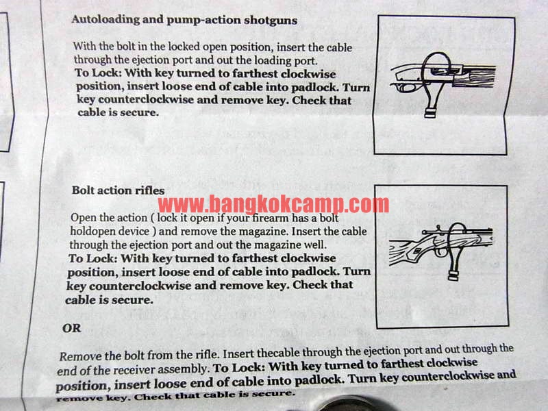 กุญแจล๊อคปืน สีแดง ใหม่เก่าเก็บ