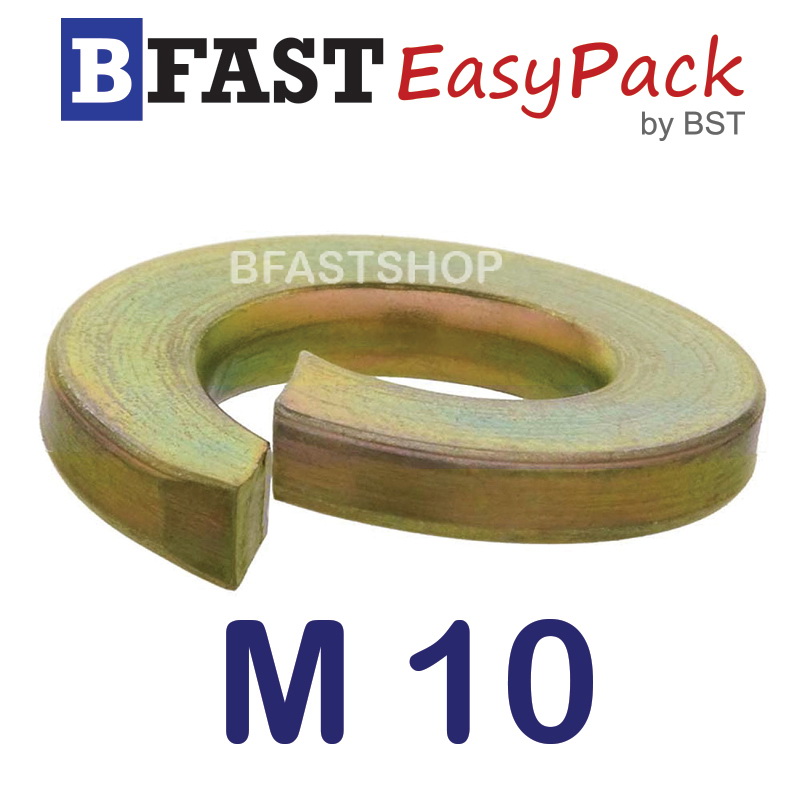 แหวนสปริง M10 (3/8") ชุบรุ้ง (40 ตัว/ถุง)